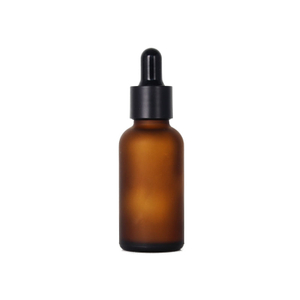 Botella de aceite esencial de vidrio ámbar de 30 ml para uso diario