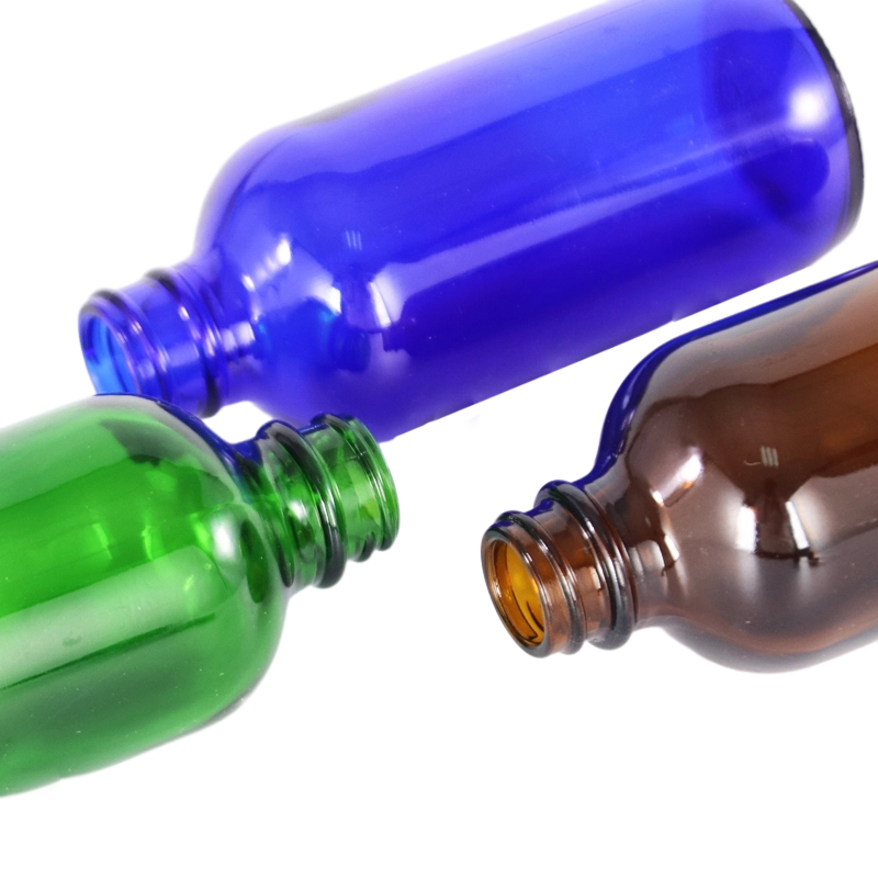 Botella de aceite esencial de vidrio coloreado de 100 ml para el cuidado de la piel