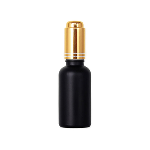 Botella de aceite esencial de vidrio redondo de 30 ml para cosméticos