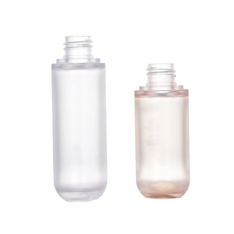 Botella de loción de plástico transparente única para el cuidado de la piel