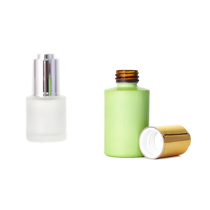 Botella de aceite esencial de vidrio verde de 50 ml para el cuidado de la piel