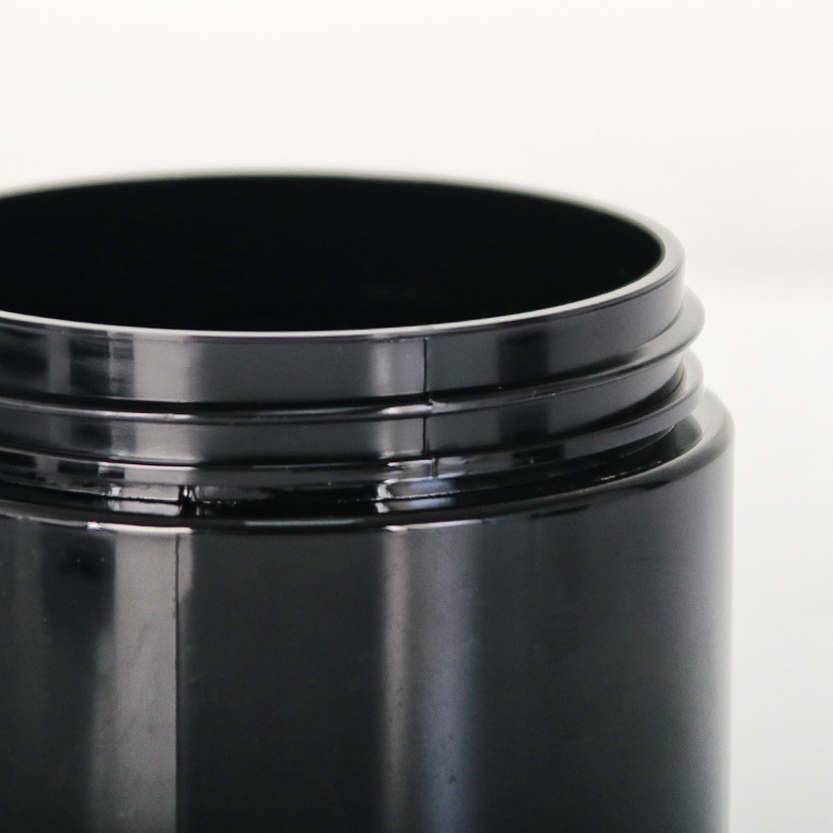 PET stock vacío Plástico 100ml 120ml 150ml 200ml 250ml 300ml 500ml 8oz Frasco cosmético negro para envases de crema cosmética