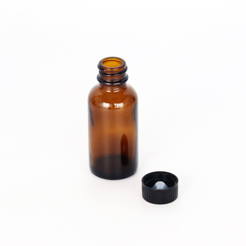 Botella de aceite esencial de vidrio Boston de 15 ml para el cuidado personal