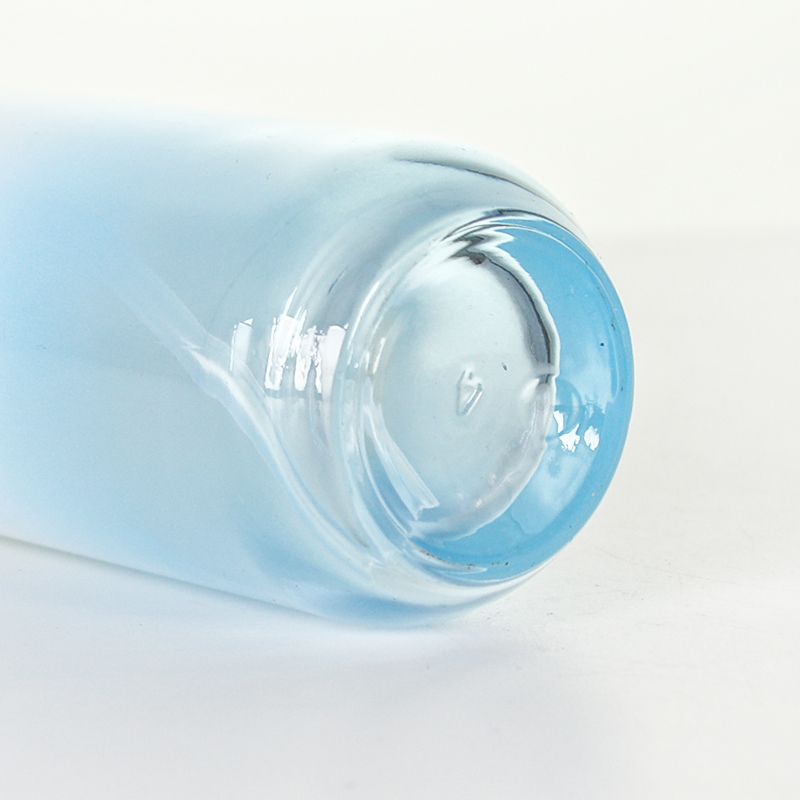 40ml 60ml 100ml 120ml Gradiente Azul / Blanco Cilindro Forma Pintura Botella de vidrio y 50g 20g Frascos con tapas de color plateado 