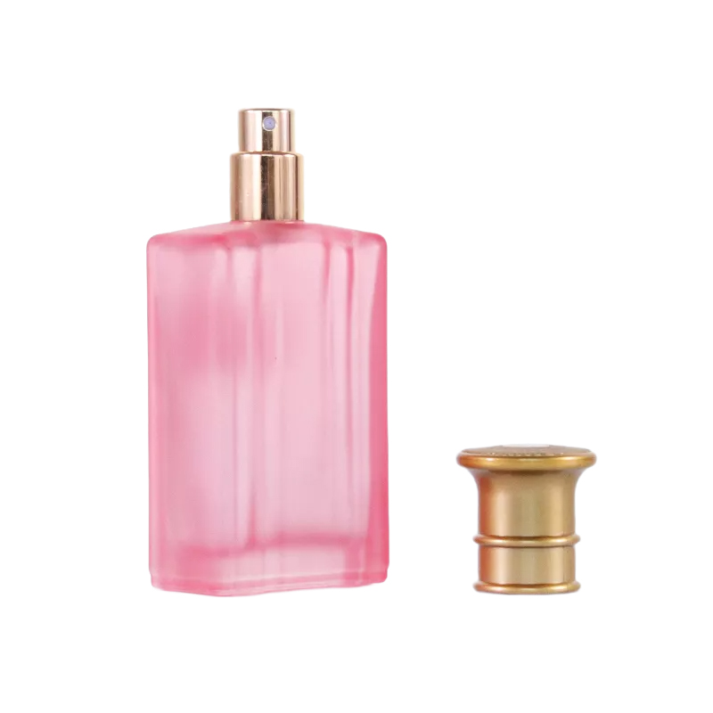 Frasco de perfume de vidrio personalizado de 60 ml con bomba