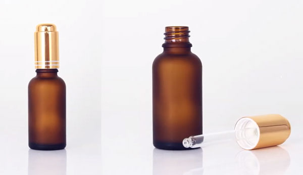 botellas de aceite esencial de vidrio