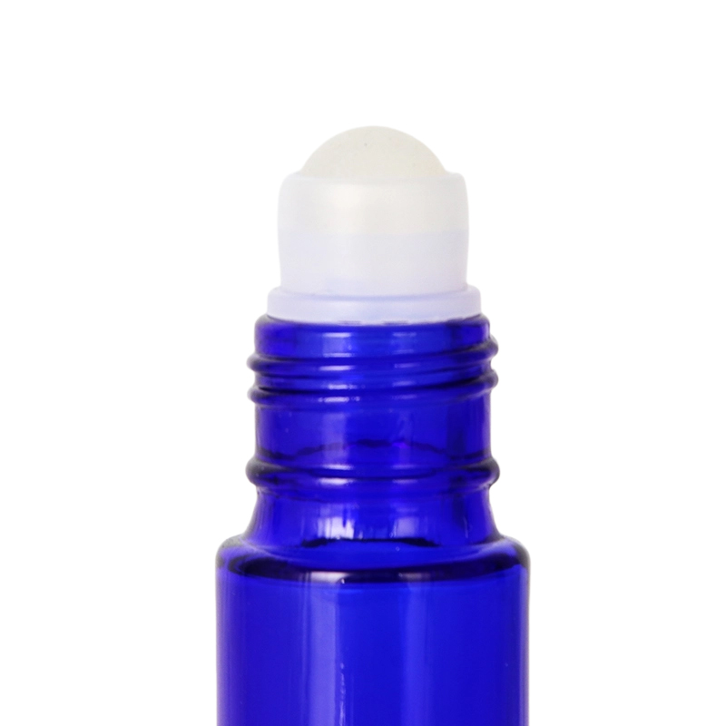 Botella de aceite esencial de vidrio azul de 15 ml para uso diario