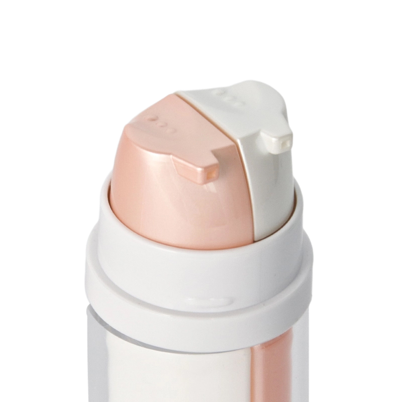 Botellas de loción de plástico de color de doble tubo para el cuidado de la piel 