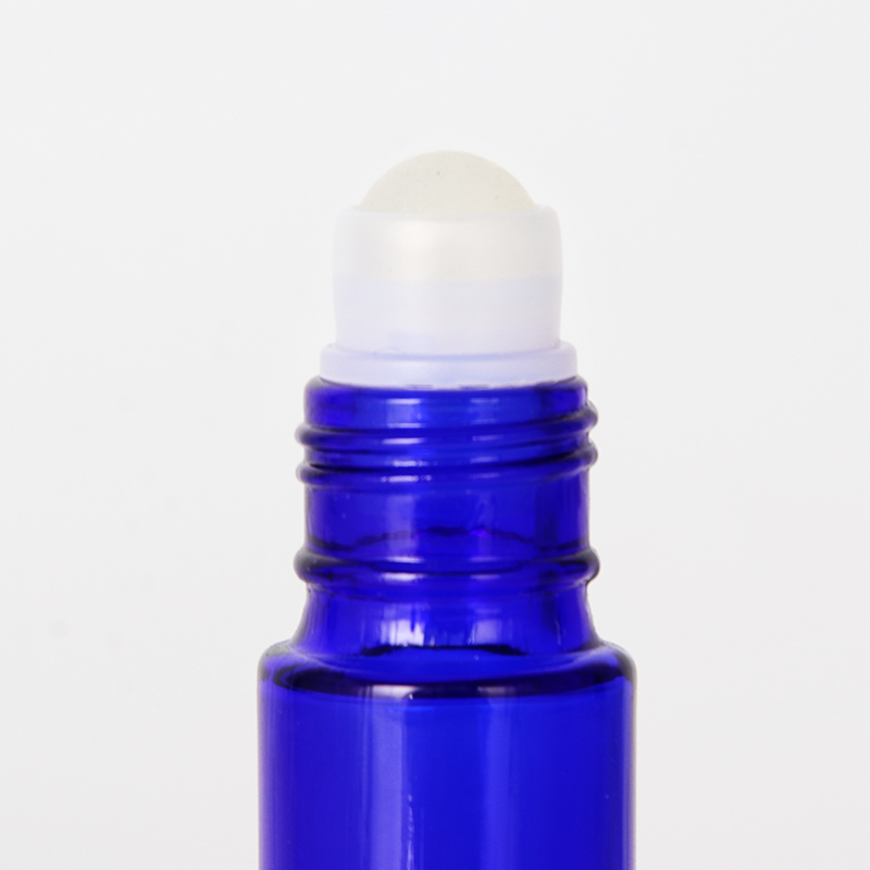 Botella de aceite esencial de vidrio azul de 15 ml para cosméticos