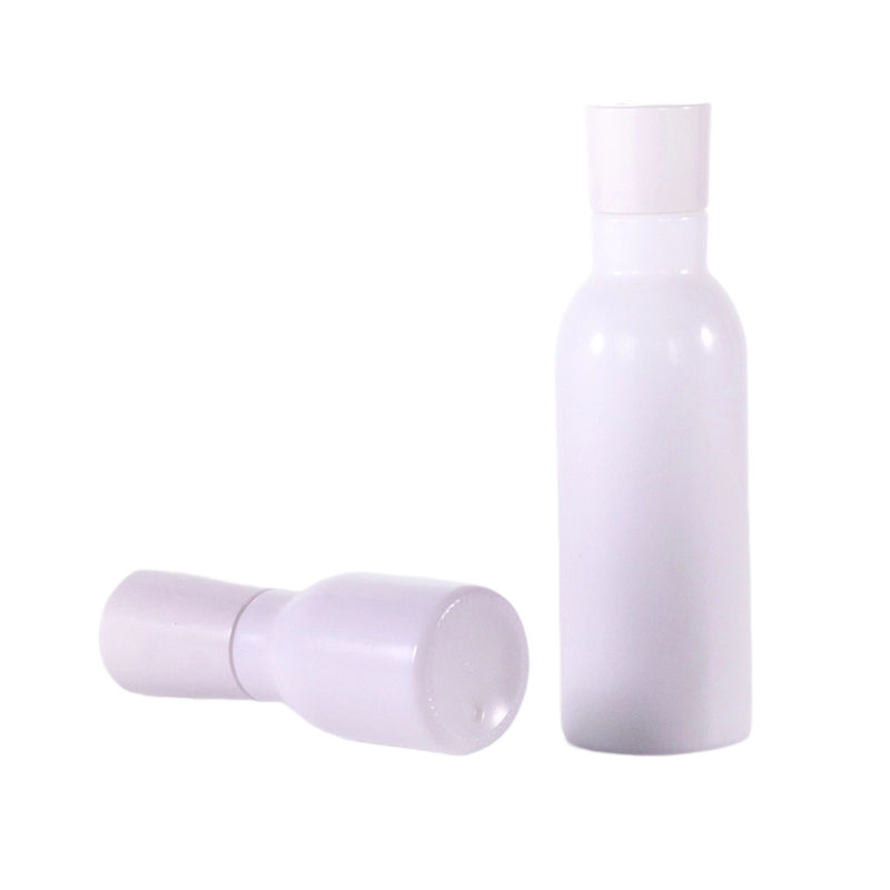 Botella de loción de vidrio blanco ópalo de 150 ml